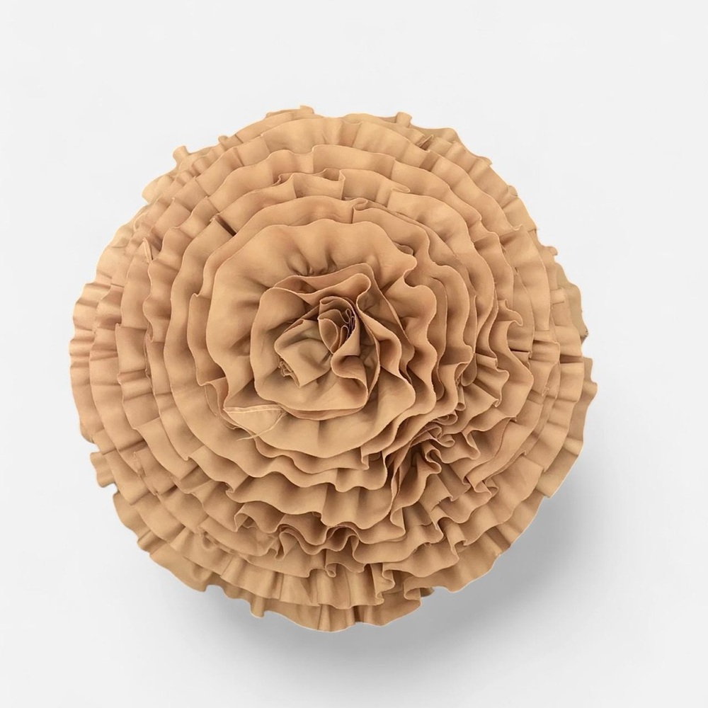 Pink Ruffled Decorative Pillow - Picture 4 of 8